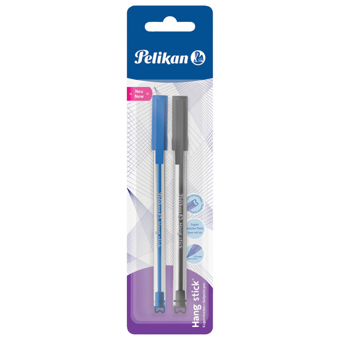 Olovka kemijska Stick K86 pk2 Pelikan 820899 crna/plava blister Cijena