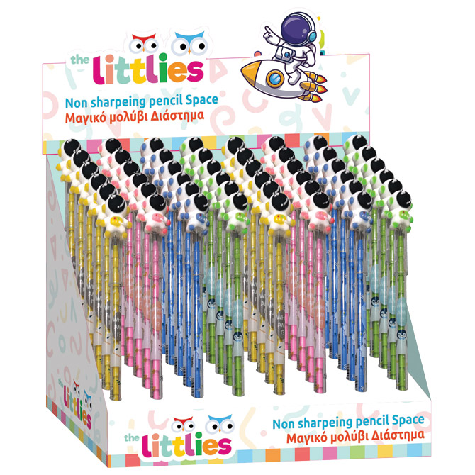 Olovka grafitna u nastavcima Littlies Space Diakakis 000647080 sort Cijena