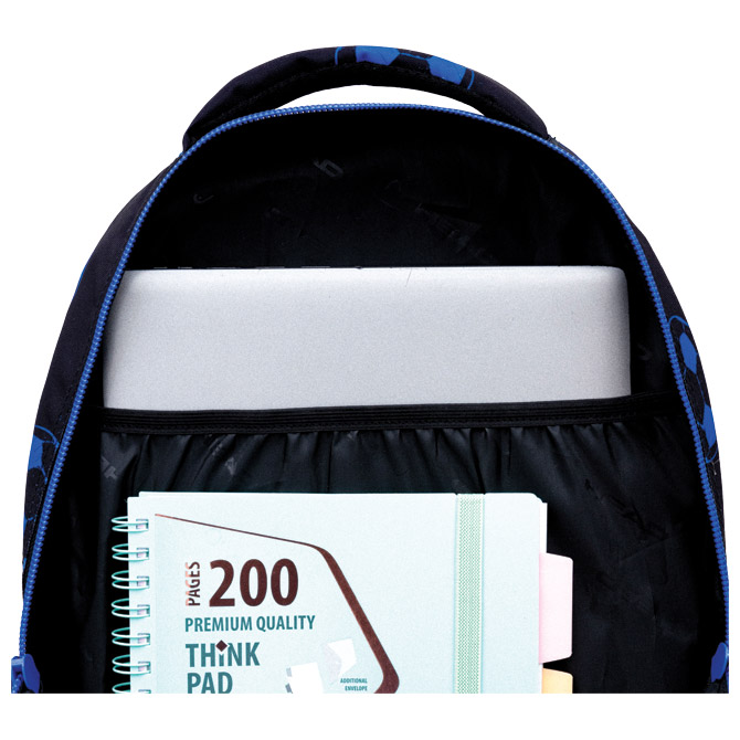 Ruksak školski-notebook anatomski Blue Football Head 502025036 Cijena