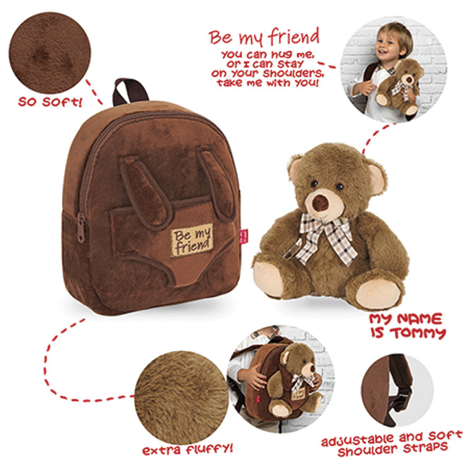 Ruksak mini s odvojivim plišancem Tommy Bear Perletti 13041 Cijena