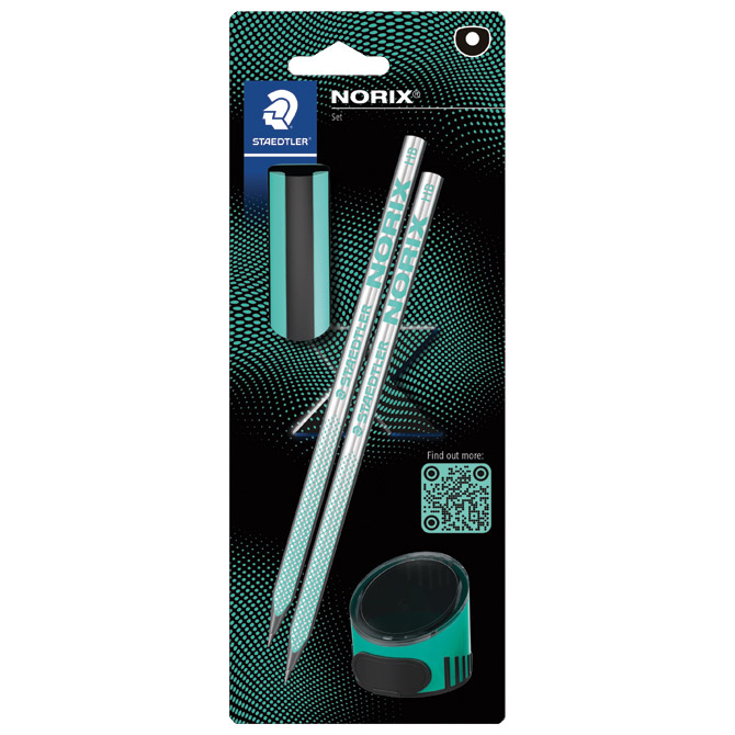 Olovka grafitna HB Norix pk2+gumica+šiljilo Staedtler 181 SBK2-3 plava blister Cijena