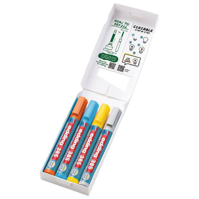Marker Flipchart effect 1-5 mm Edding 385/4boje Cijena