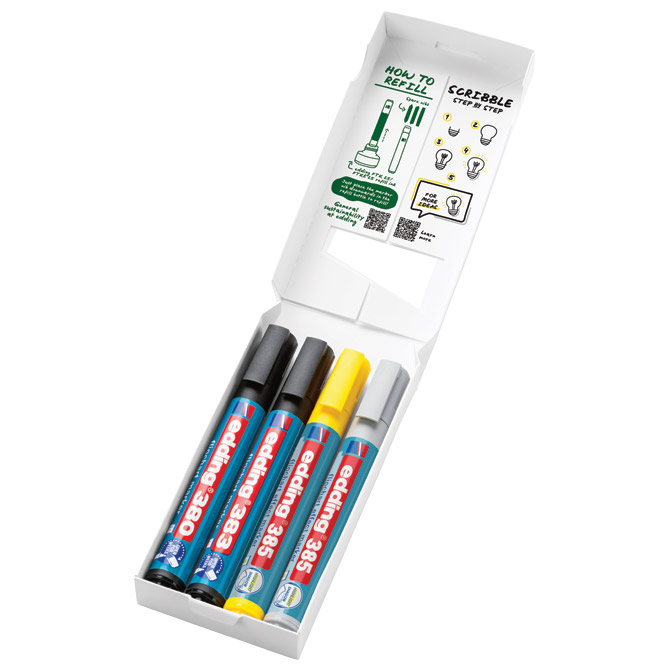 Set Marker Flipchart effect za signiranje i sjenčanje pk4 Edding Cijena