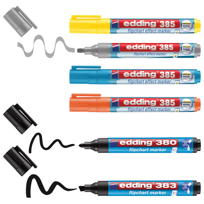 Set Marker Flipchart effect za signiranje i sjenčanje pk6 Edding Cijena