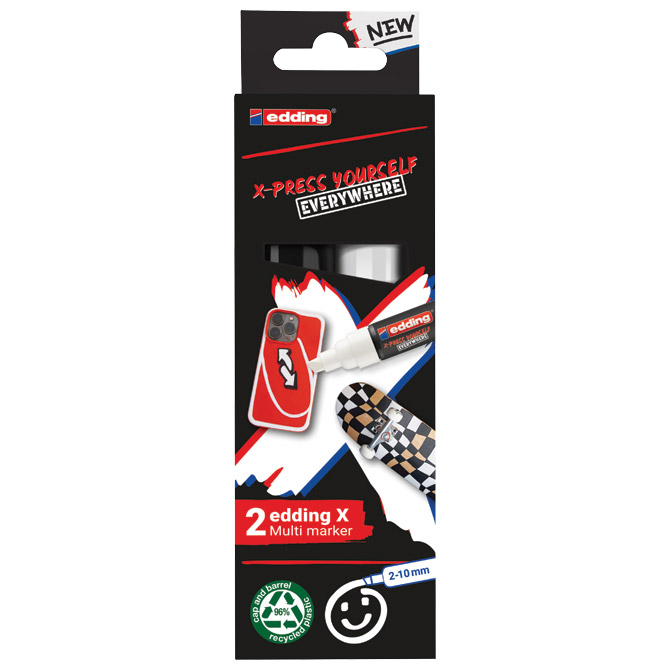 Set X Marker 2-10 mm crno-bijeli pk2 Edding 6900 Cijena