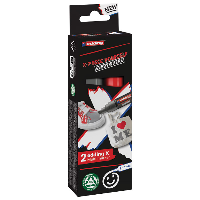 Set X Marker 2-10 mm Yay Grey pk2 Edding 6900 Cijena