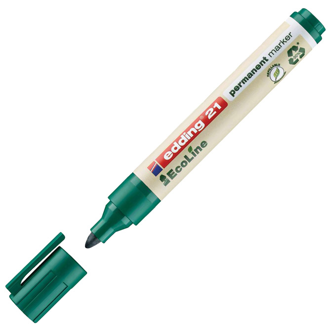 Marker permanentni 1,5-3 mm okrugli vrh EcoLine Edding 21 zeleni Cijena