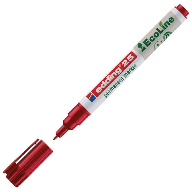 Marker permanentni 1 mm okrugli vrh EcoLine Edding 25 crveni Cijena