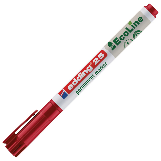 Marker permanentni 1 mm okrugli vrh EcoLine Edding 25 crveni Cijena
