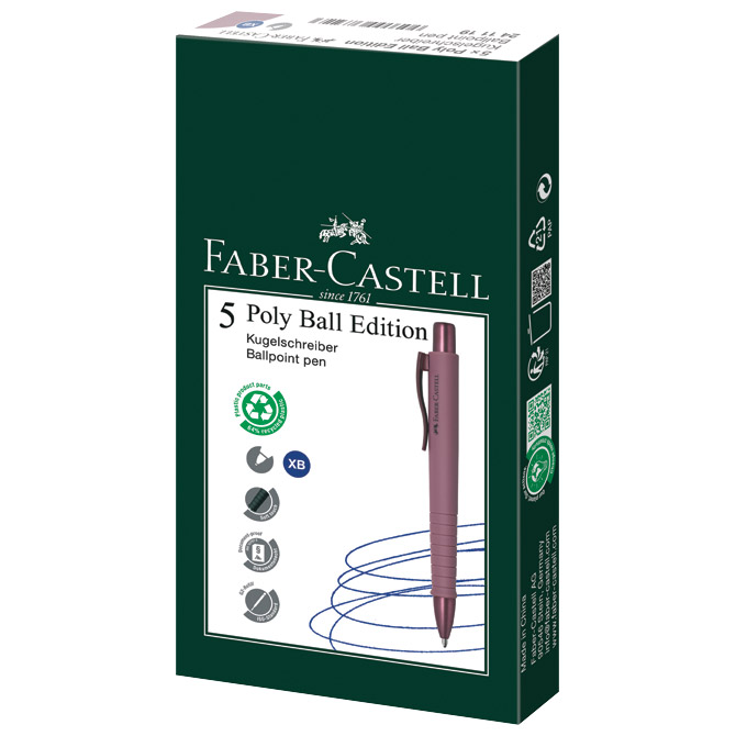 Olovka kemijska gumirana Poly Ball Urban XB Faber Castell 241119 bordeaux Cijena