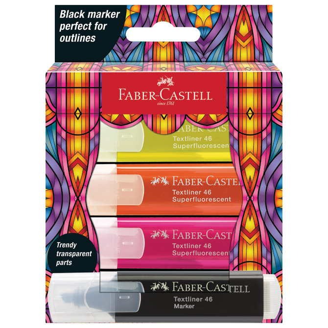 Signir 1-5 mm 46 Glassy Superfluorescent kart.kutija Faber Castell 254693/4 boje blister Cijena