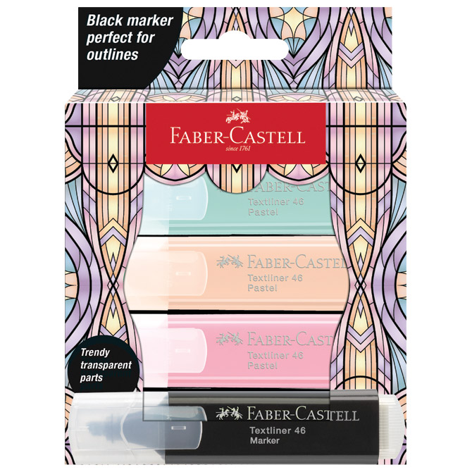 Signir 1-5 mm 46 Glassy Pastel kart.kutija Faber Castell 254694/4 boje blister Cijena