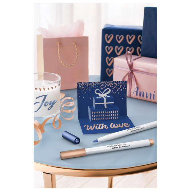 Marker permanentni dekorativni brush Metalic pk6 Faber Castell 161006 sort blister Cijena