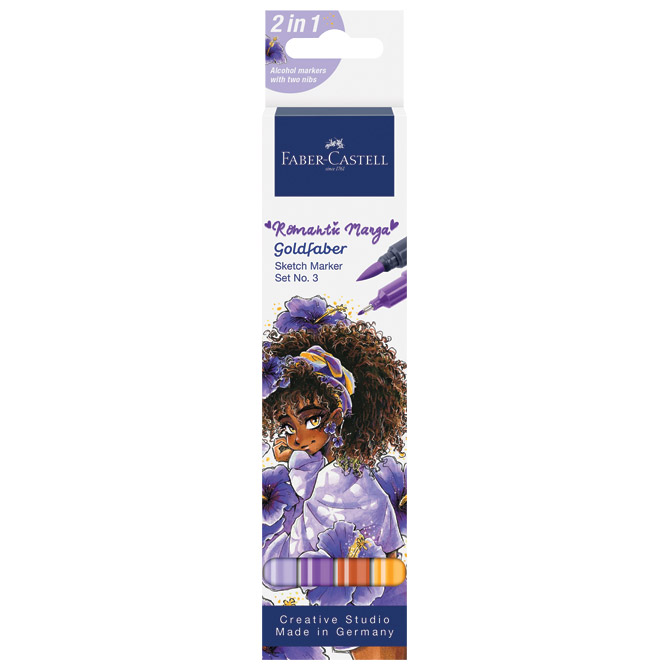 Marker obostrani Sketch  4boje Romantic Manga 3 Goldfaber Faber Castell 164733 blister Cijena