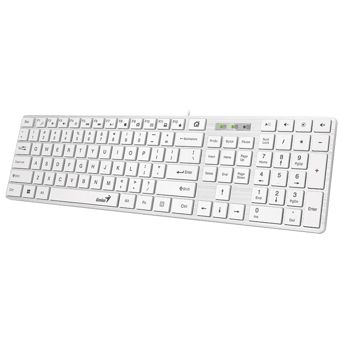 Tipkovnica USB Slimstar 126 Genius bijela Cijena
