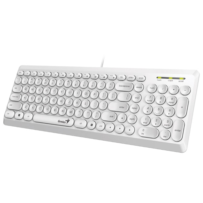 Tipkovnica USB Slimstar Q200 Genius bijela Cijena