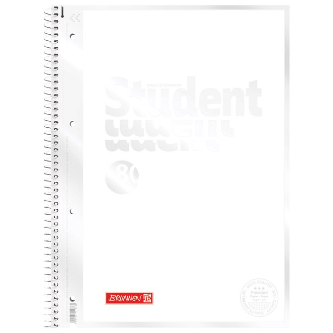 Blok kolegij A4 karo  80L perforacija+4rupe White Brunnen 10-67928 300 Cijena