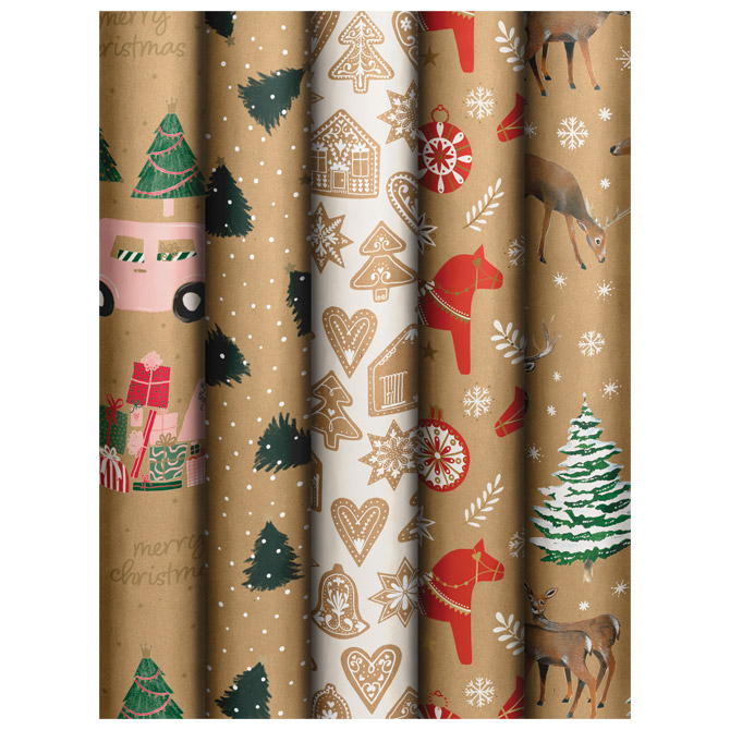 Papir ukrasni rola 70x200cm Natural  Xmas novogodišnji  Stewo 1637 99 sortirano Cijena