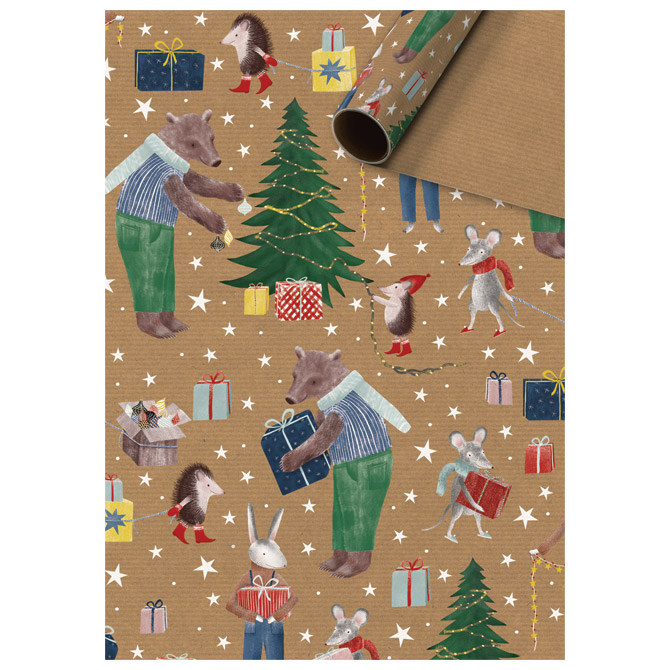 Papir ukrasni rola 70x500cm Natur Xmas kids novogodišnji Stewo 1642 99 Cijena