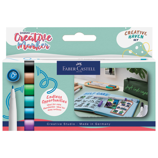 Marker permanentni dekorativni 1,5mm pk6 Faber Castell 160603 sort blister Cijena