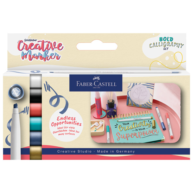 Marker permanentni dekorativni Calligraphy pk6 Faber Castell 160906 sort blister Cijena