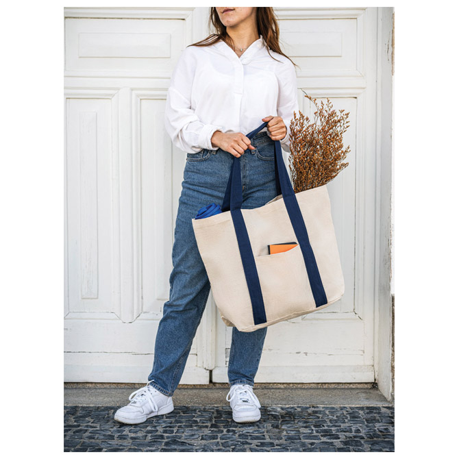Torba platnena za plažu Stricker VILLE 92824104 natur/plava Cijena