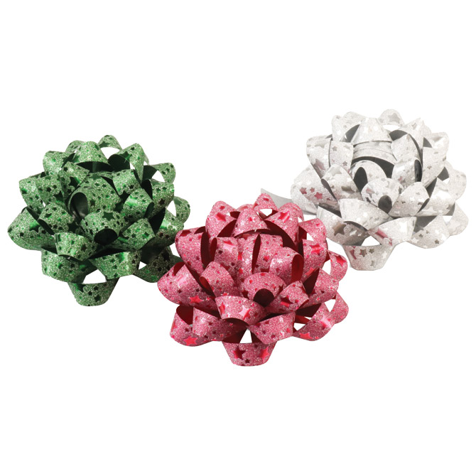 Mašna ukrasna samoljepljiva 80mm Glitter Star Prasent 20140-099 sort Cijena