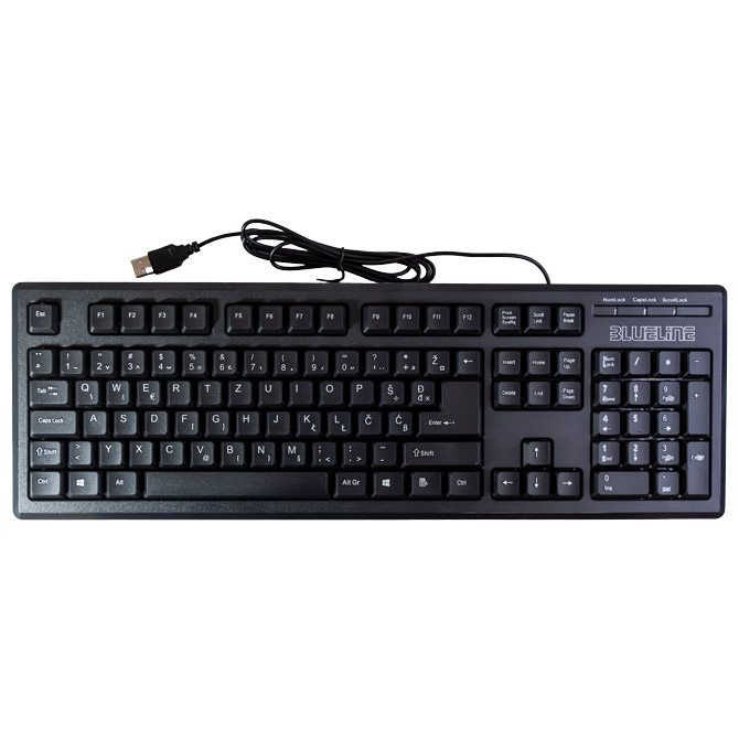 Tipkovnica USB K-2 Blueline crna Cijena