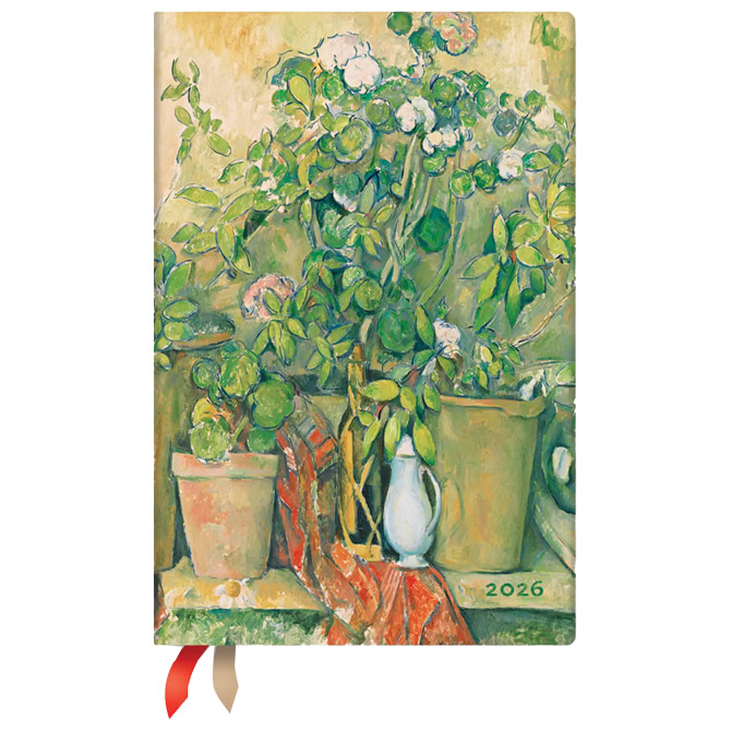 Planer tjedni 2026 9,5x14 cm mini horizontalni s gumicom Cezanne’s Terracotta Paperblanks DE0730-3 Cijena