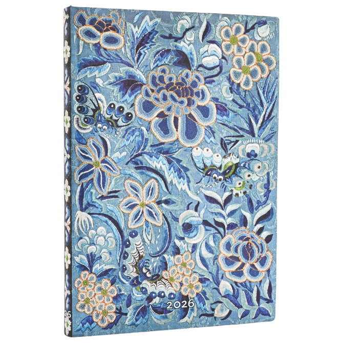 Planer tjedni 2026-12,5x17,5cm-midi horizontalni s gumicom Blue Willow Flexi Paperblanks FE0836 Cijena