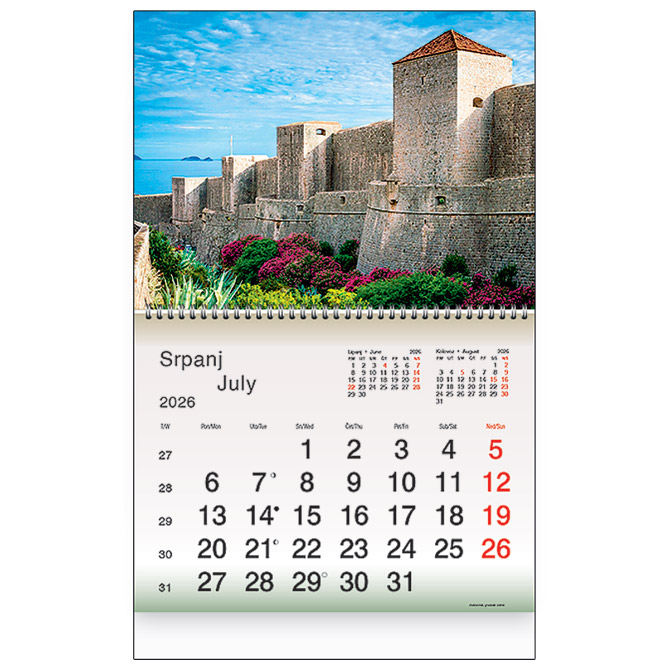 Kalendar “Plavo-zelena Hrvatska” spirala KAL Cijena