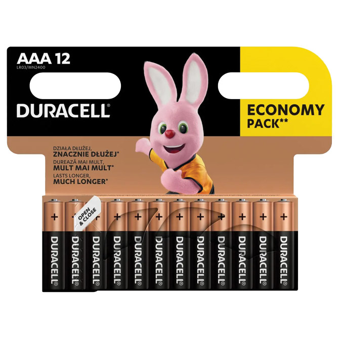 Baterija alkalna 1,5V AAA Basic pk12 Duracell LR03 blister Cijena