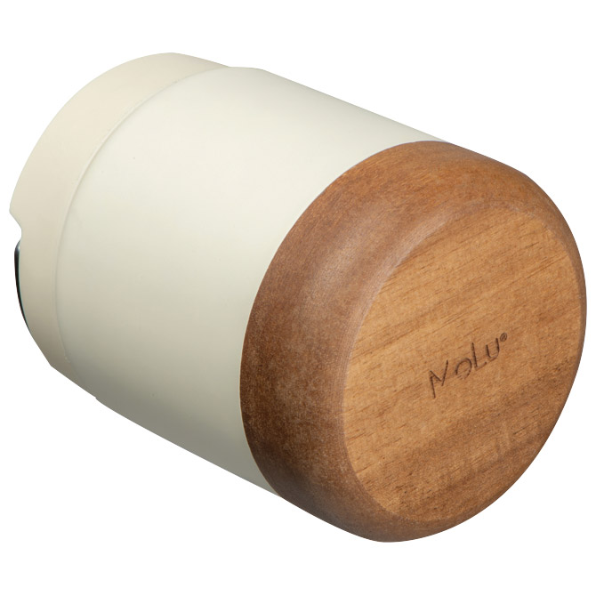 Posuda termo MoLu Porto Cervo 3983 metalna s drvenim podnožjem 400ml bijela Cijena