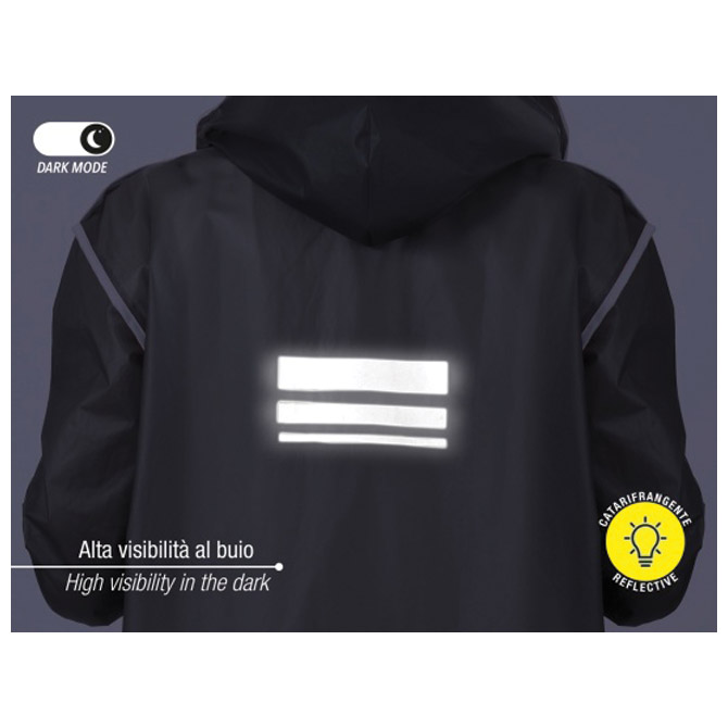 Kabanica  reflektirajući rub, bijeli gumbi  Perletti 14220 prozirno-siva L Cijena