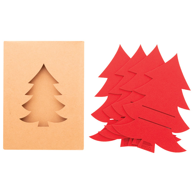 Držač za pribor za jelo od filca Anda AP845192-05 pk4 oblik bor crveni Cijena