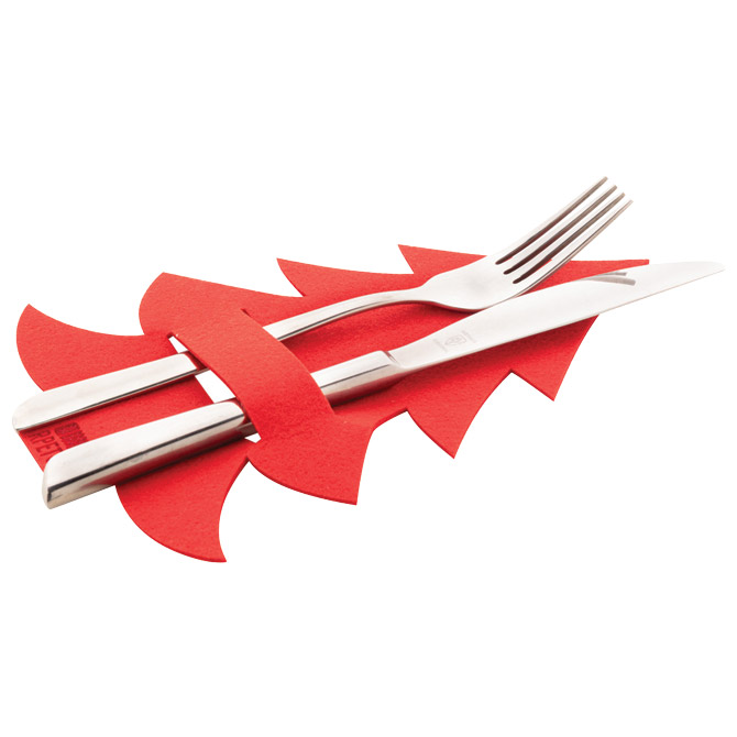 Držač za pribor za jelo od filca Anda AP845192-05 pk4 oblik bor crveni Cijena