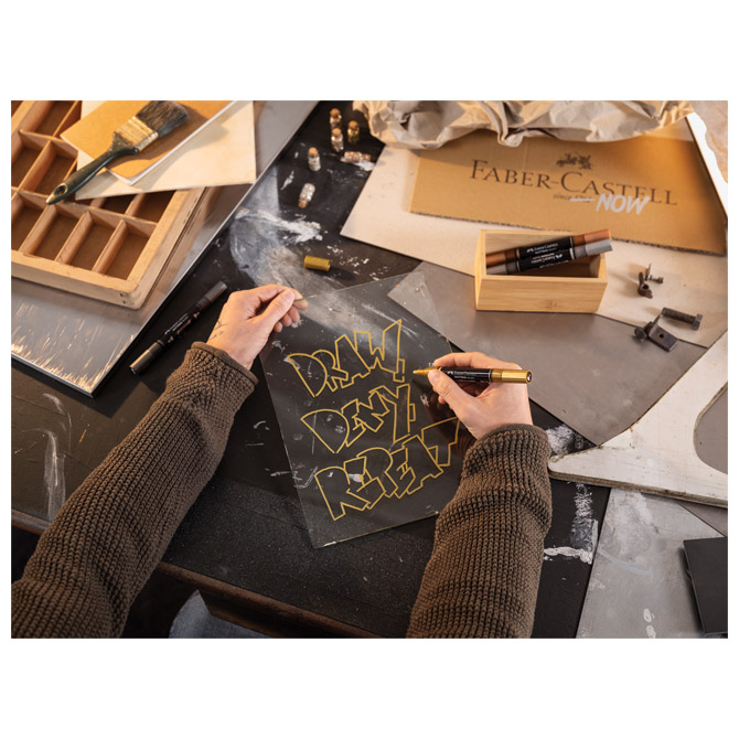 Marker akrilni obostrani Multimarker Faber Castell 186004/4boje metalic blister Cijena