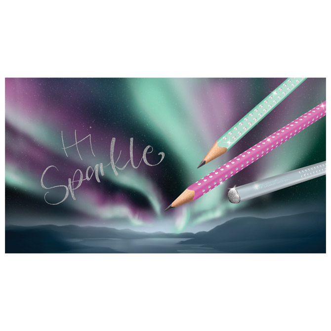 Olovka grafitna B Sparkle Faber Castell 118292 ledeno plava Cijena