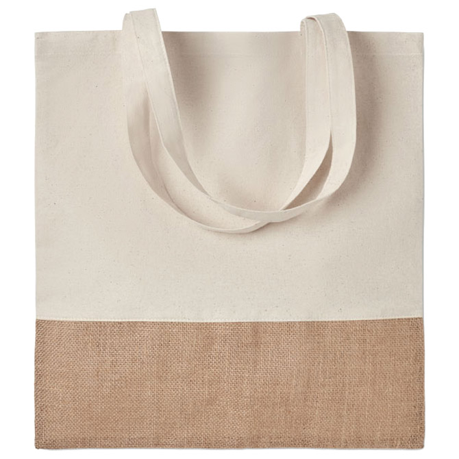 Vrećice za kupovinu platnena sa jutom 38x42 cm-duge ručke natur-bež Cijena