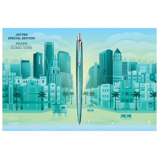 Olovka kemijska Jotter Parker Global Icon Miami 2221602 tirkiz Cijena