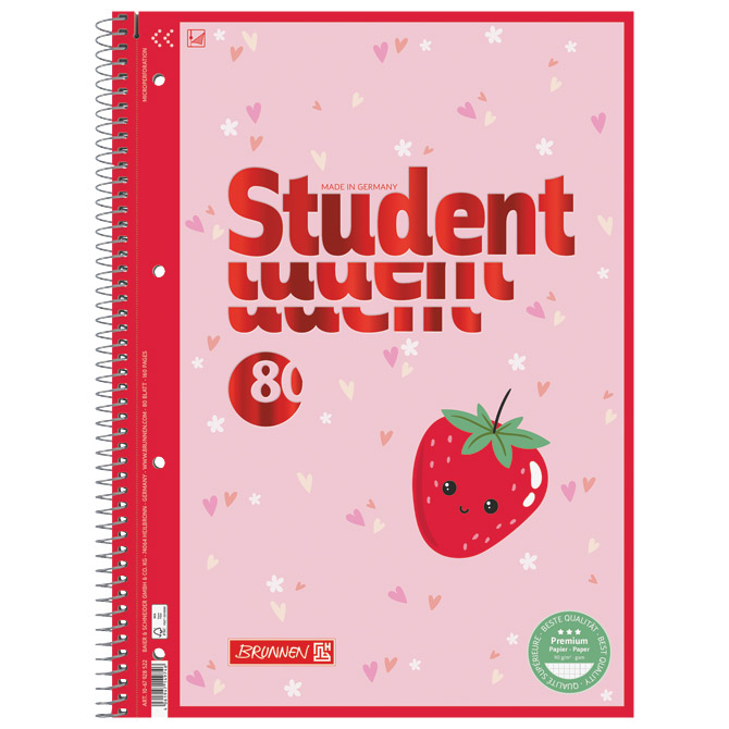 Blok kolegij A4 karo  80L perforacija+4rupe Fruity Love Brunnen 10-67928 522 Cijena