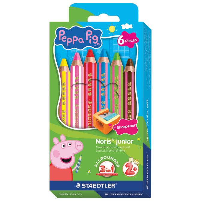 Boje drvene  6boja jumbo 3u1 Noris Junior Peppa Pig Staedtler 140 C6 L1 Cijena