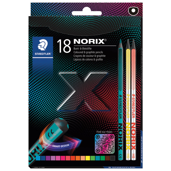 Boje drvene  16boja+2olovke grafitne Norix Staedtler 186 C18P Cijena