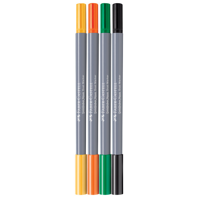 Marker obostrani akvarel  4 boje Tropical Goldfaber Faber Castell 164508 sortirano blister Cijena