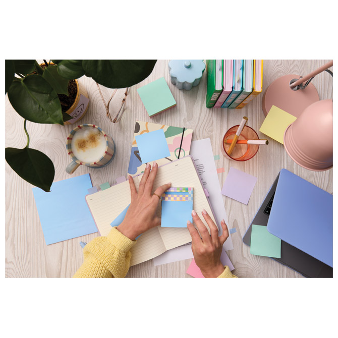 Blok samoljepljiv “Z” 76x76 mm 90L Post-it Recycled Pastel Blue 3M.R330-1RSSB plavi blister Cijena