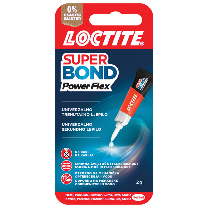 Ljepilo trenutačno  2g Loctite Super Bond  Power Flex gel Henkel 2996221 blister Cijena