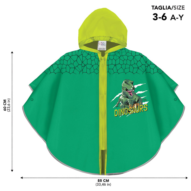 Kabanica dječja reflektirajuća Cool Kids Dinosaur Perletti 15681 zelena Cijena