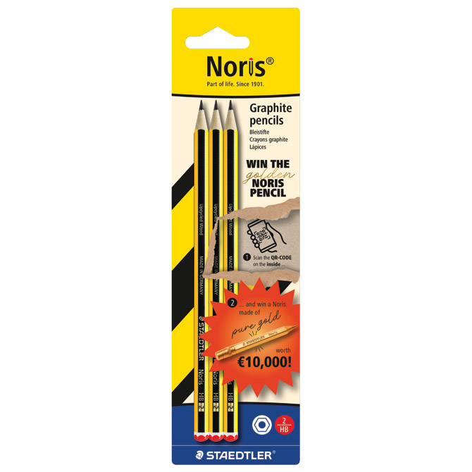 Olovka grafitna HB Noris “Win the golden Noris” pk3 Staedtler 120-2BK3DA21 blister Cijena
