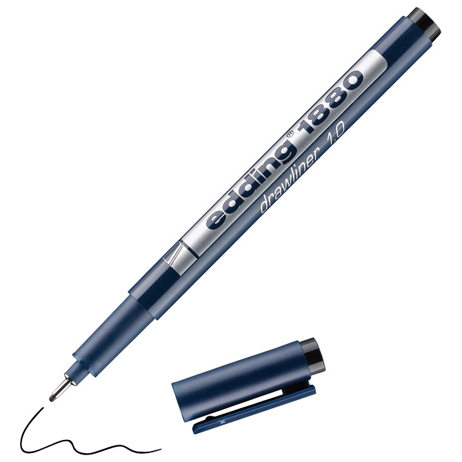 Flomaster za tehničko crtanje drawliner 1,0 mm Edding 1880 crni Cijena