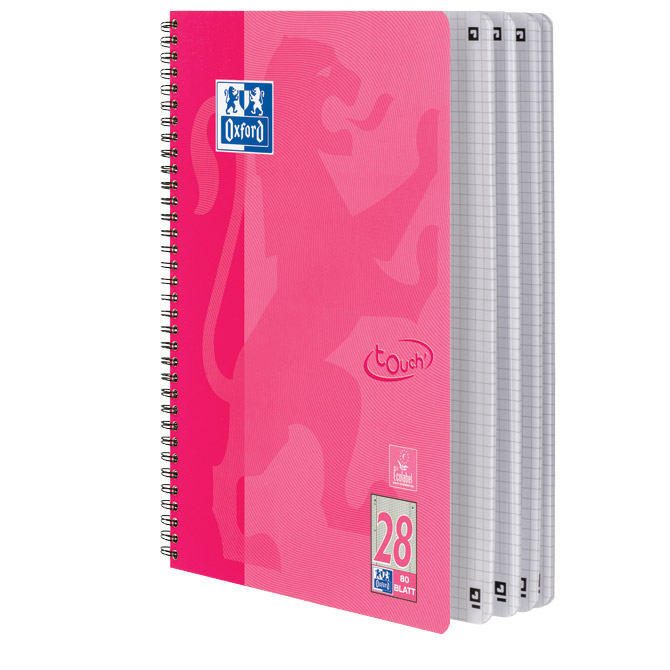 Blok kolegij A4+ karo 80L perforacija+4rupe Touch Oxford 400086496 rozi Cijena